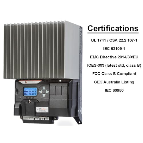 Morningstar GenStar 80A MPPT Solar Charge Controller w/ Meter (GS-MPPT-80M-200V) - Intelligent Solar Panel Regulator for 12/24/36/48V LA/Li