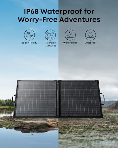 Anker SOLIX PS200 Bifacial Portable Solar Panel, 200W Foldable Solar Charger with Dual-Sided Power Generation, 25%+ High Conversion Efficiency, for