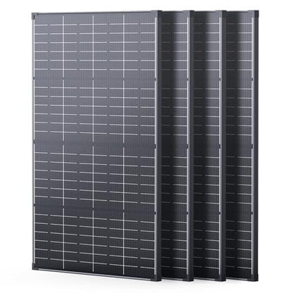 4PCS 215 Watt Anti-Shading Bifacial Solar Panel,N-Type 16BB Monocrystalline PV Module, Over 25% High Efficiency,Ideal for 12V/24V/36V/48V