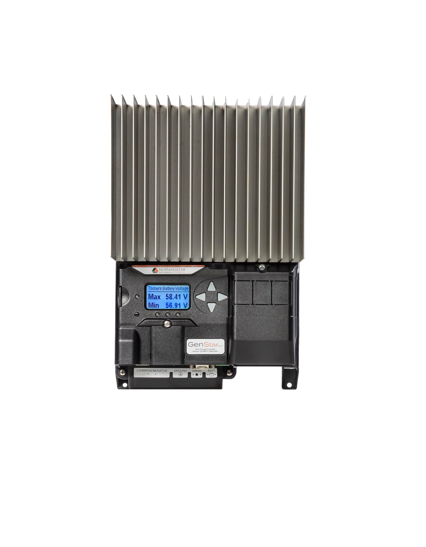 Morningstar GenStar 80A MPPT Solar Charge Controller w/ Meter (GS-MPPT-80M-200V) - Intelligent Solar Panel Regulator for 12/24/36/48V LA/Li
